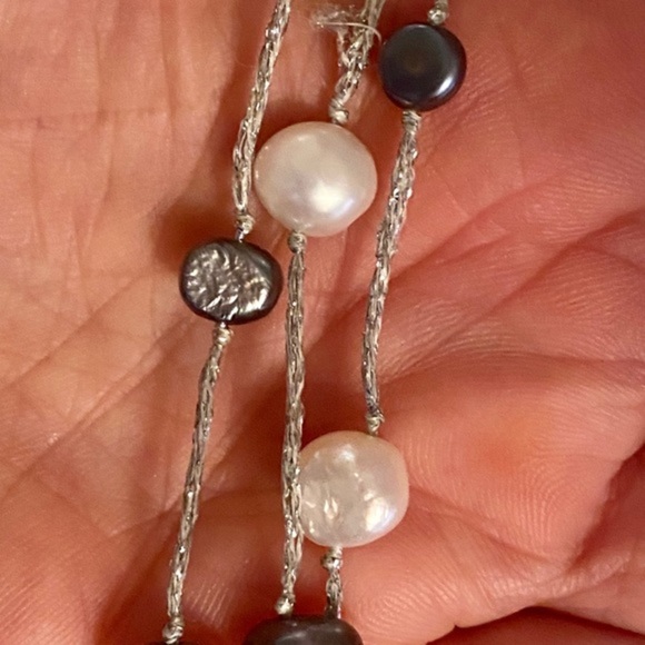 Cultured freshwater pearl beaded necklace 40 inch - Picture 11 of 13